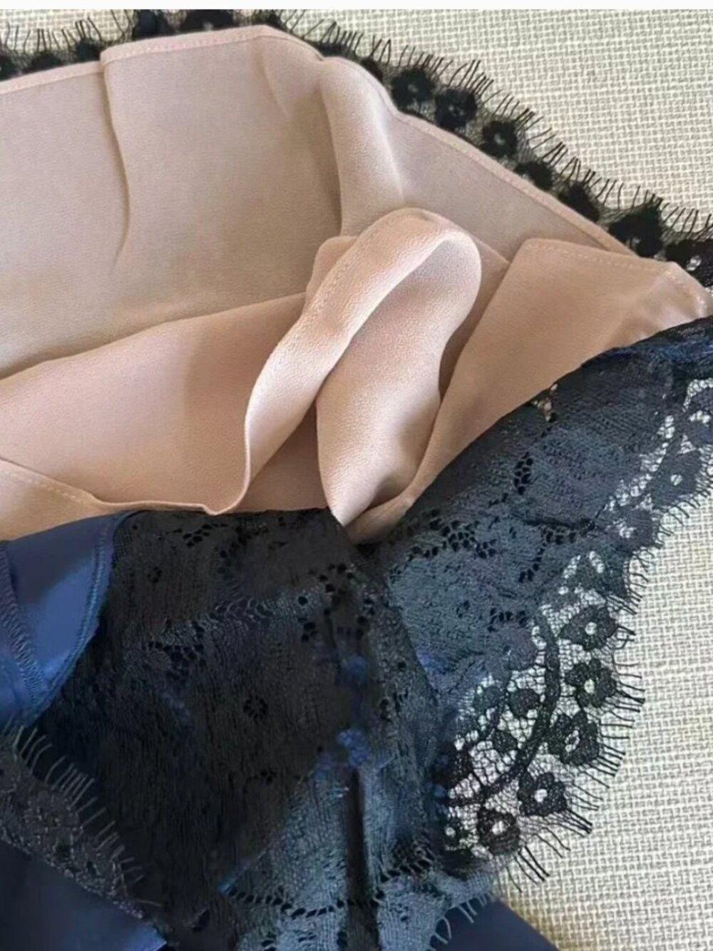 Reformation Jessalyn Silk Mini Dress Small Navy Blue Lace French Party Event - Picture 9 of 12